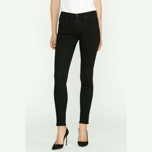Hudson Nico Mid-rise Black Super Skinny Jeans